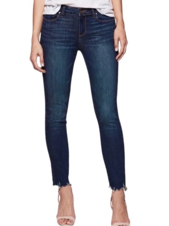 PAIGE Denim - PAIGE $239 Verdugo Ankle Dark Blue High-Rise Skinny Jeans